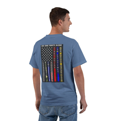 No One Fights Alone Men's Short-Sleeve Crewneck Tee