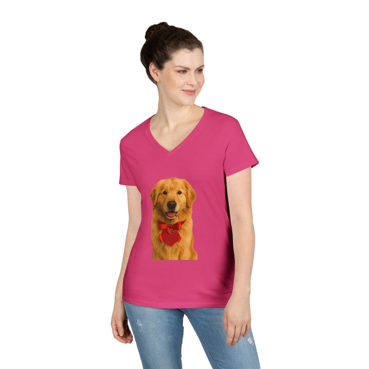 Cupid's Companion Golden Women's V-Neck T-Shirt