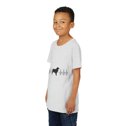 My Heart Beats For Aussies Youth Unisex Short Sleeve Crewneck Tee