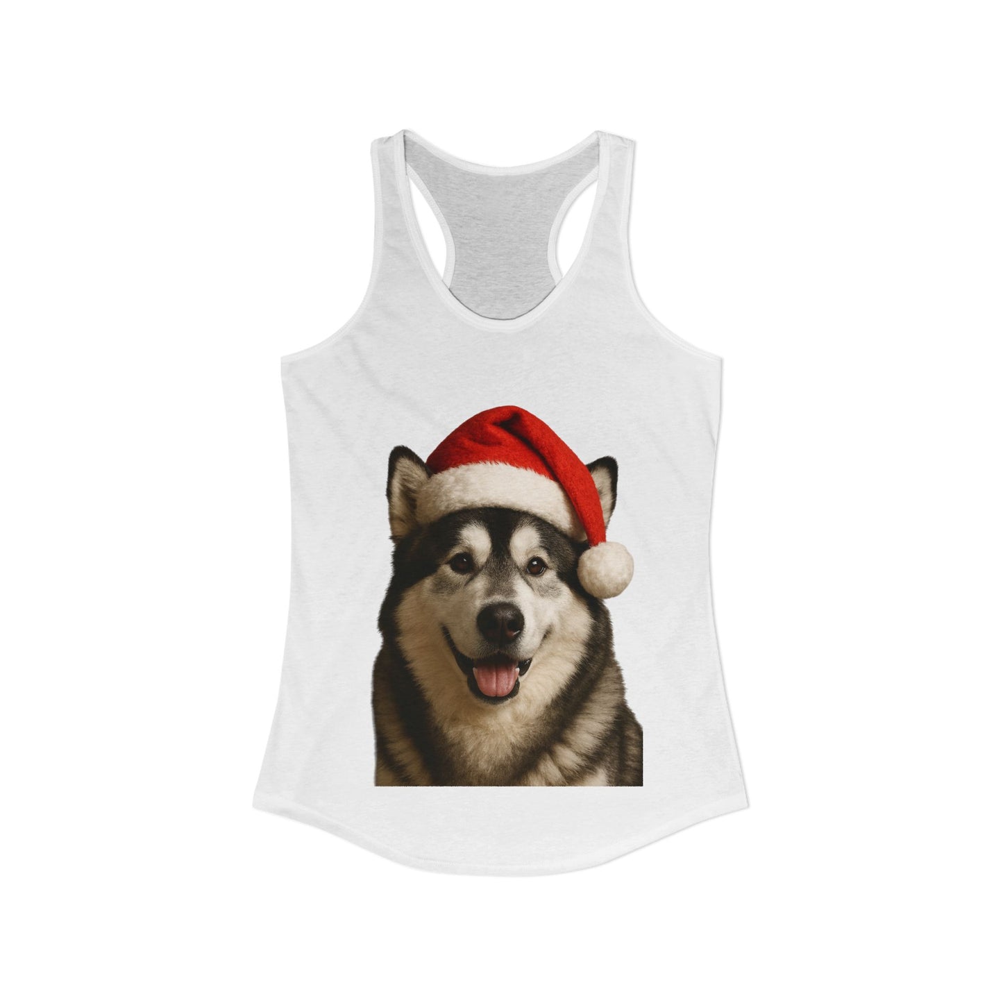 Santa Paws Malamute Women's Racerback Tank