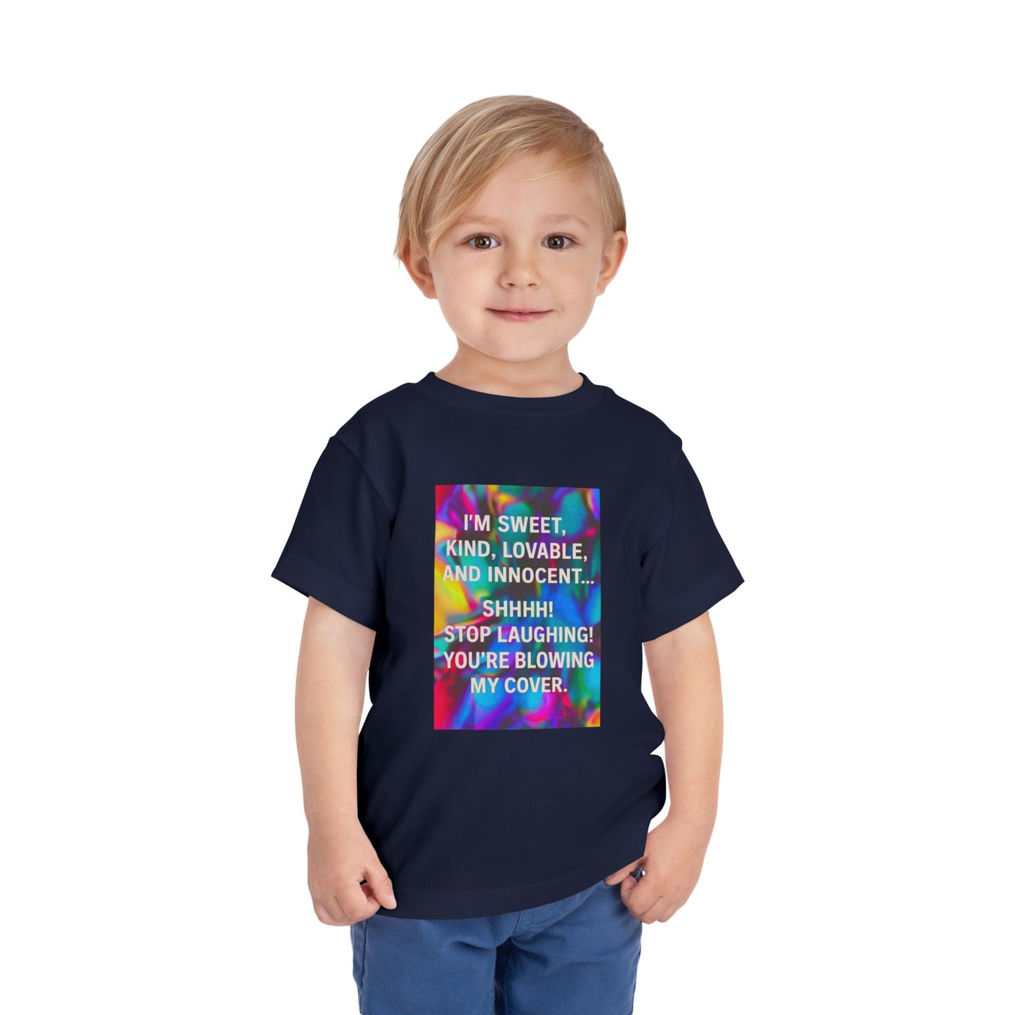 Blowing My Cover Toddler Unisex Short Sleeve Crewneck Tee