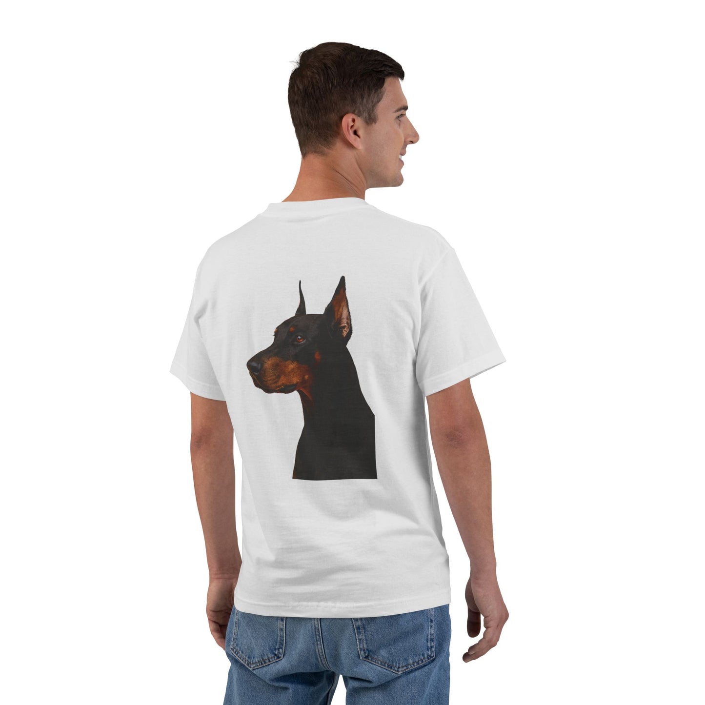 Doberman Head Men's Short-Sleeve Crewneck Tee