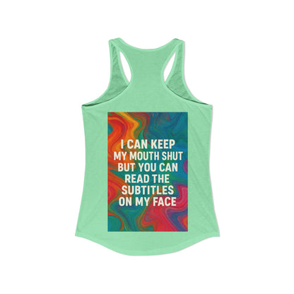 Subtitles Women's Racerback Tank