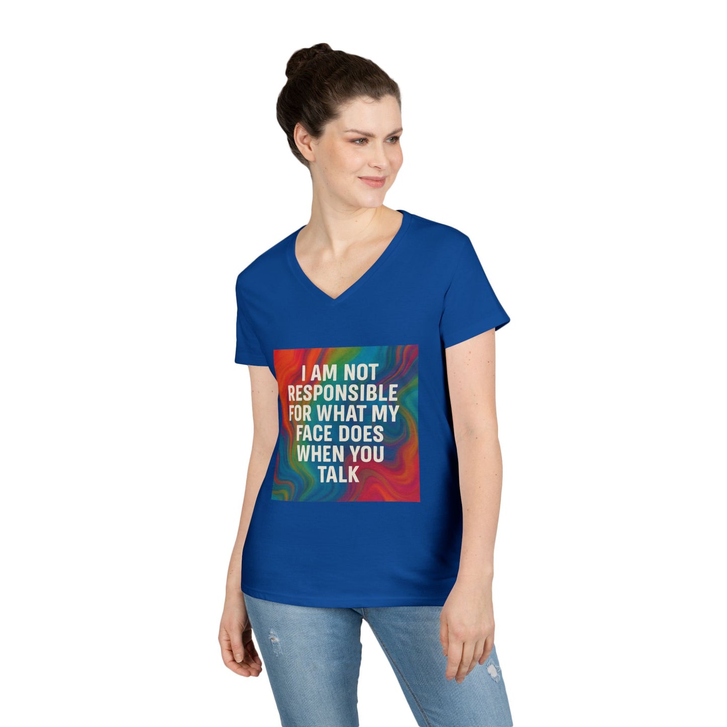 When You Talk Women's V-Neck T-Shirt