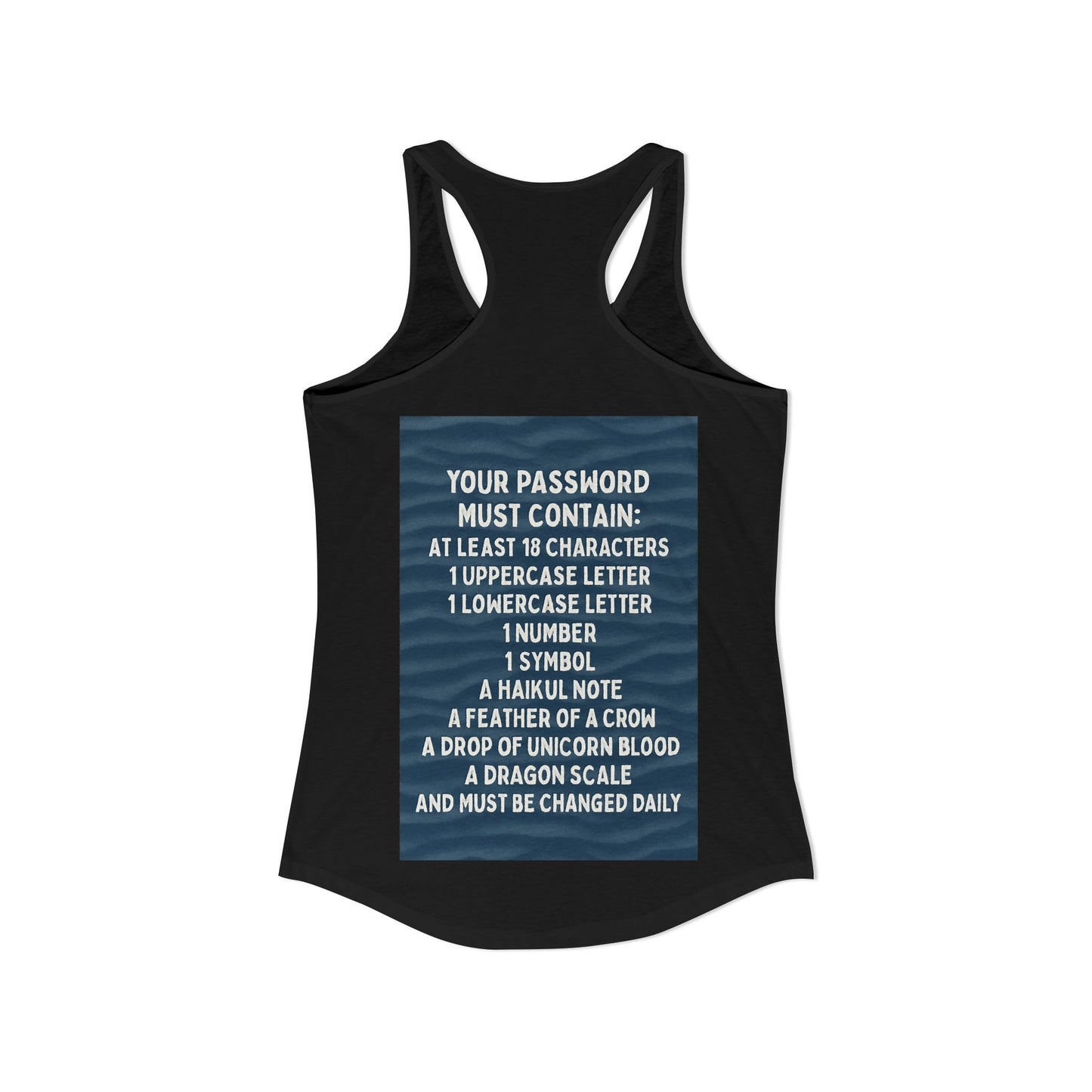 Password Women's Racerback Tank