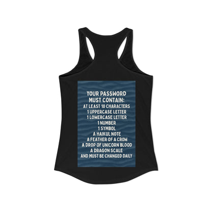 Password Women's Racerback Tank