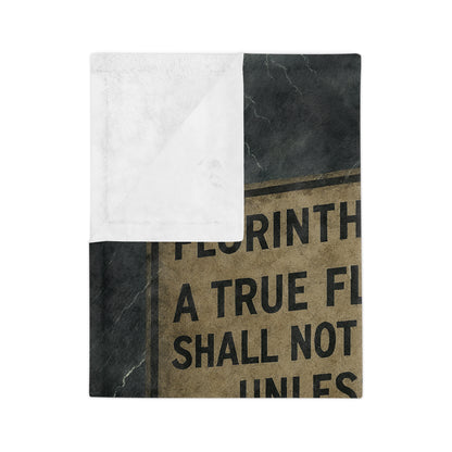 Florinthians 6:12 Velveteen Microfiber Blanket