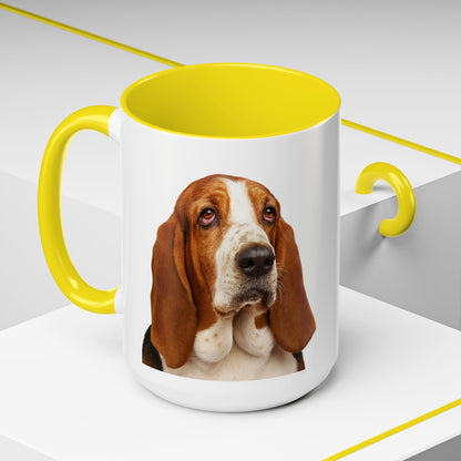 Basset Head 2-Tone Coffee Mug