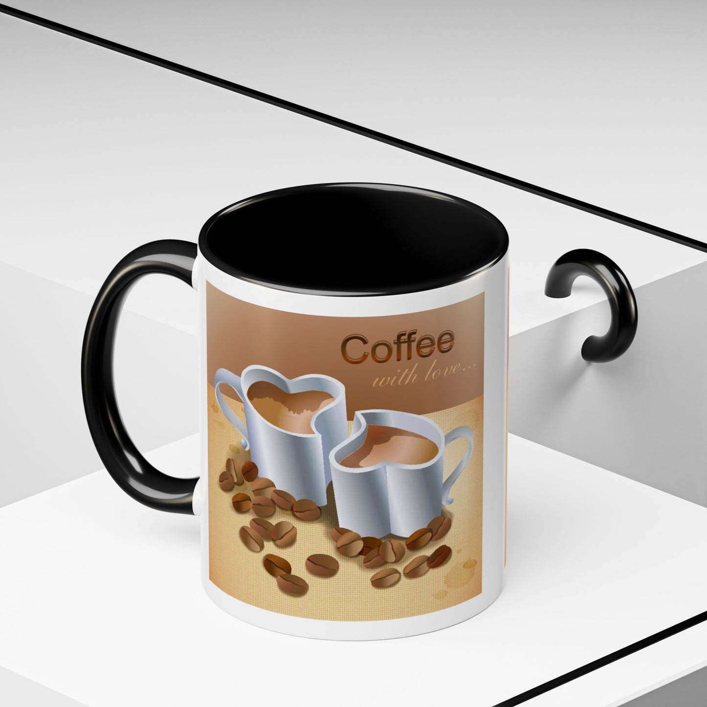 Coffee With Love 2-Tone Coffee Mug