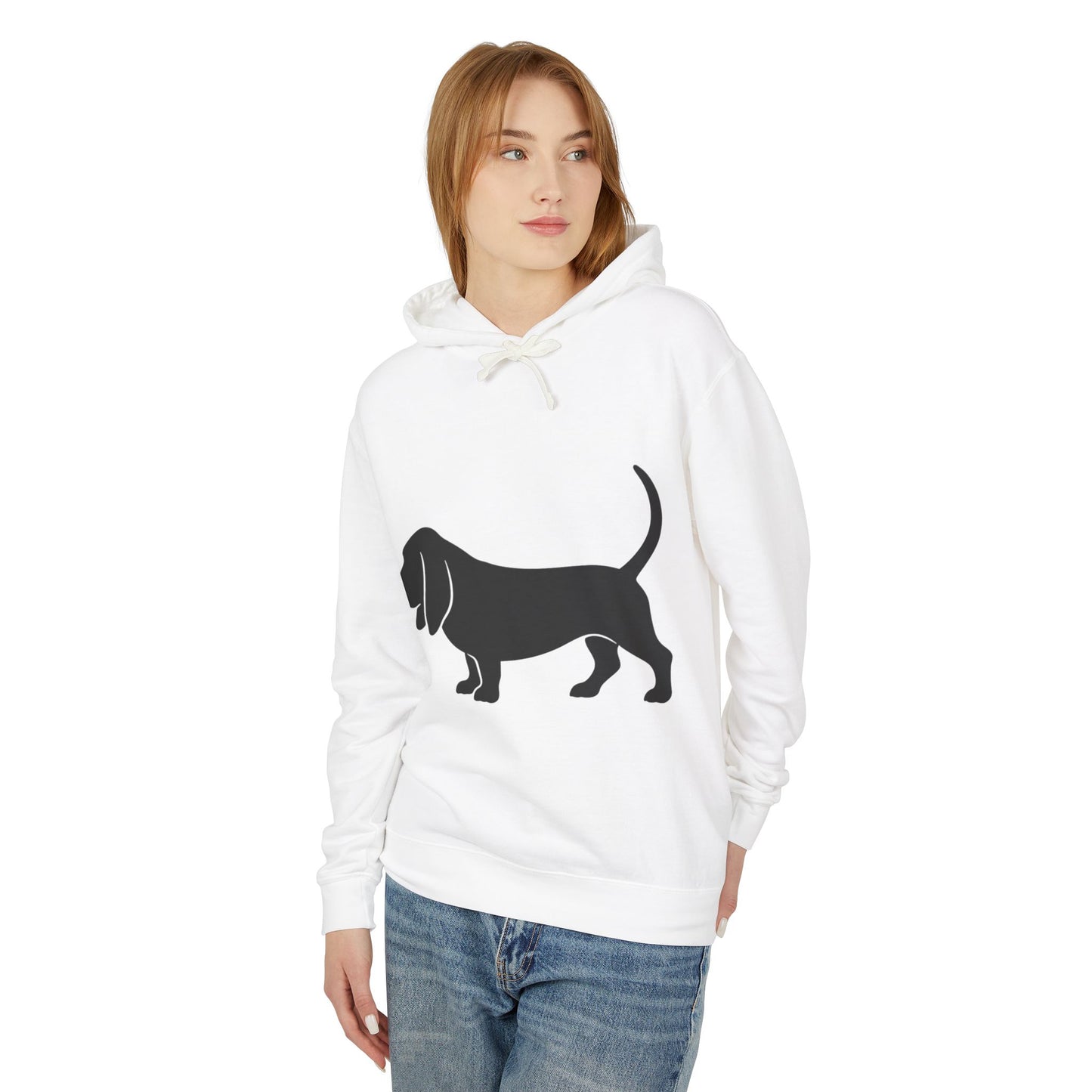 Basset Silhouette Unisex Lightweight Hoodie
