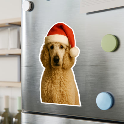 Santa Paws Poodle Vinyl Decal