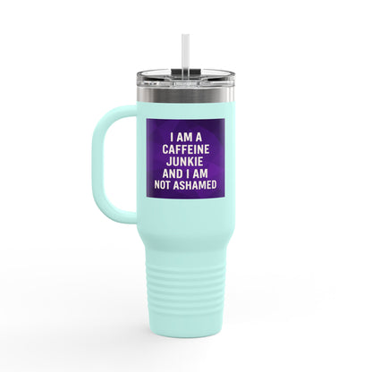 Caffeine Junkie Insulated Travel Mug