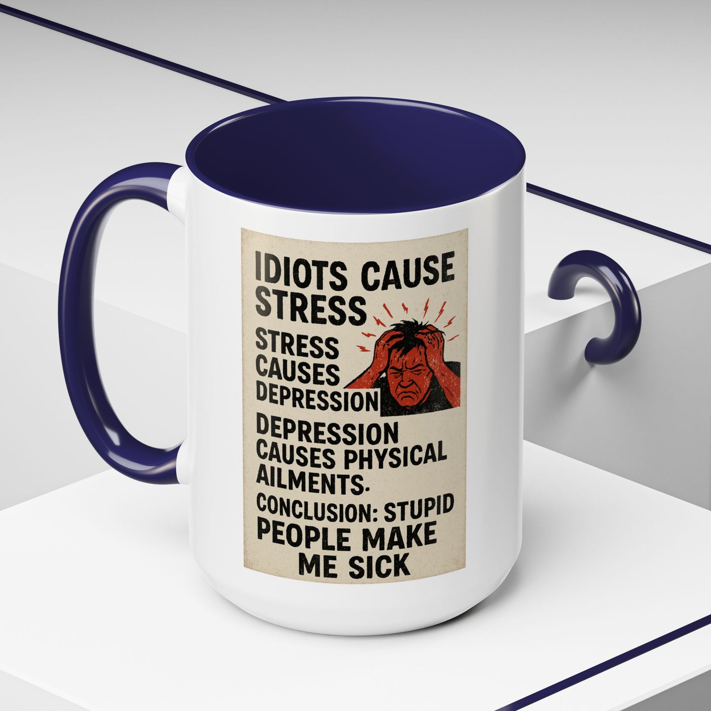 Stupid People 2-Tone Coffee Mug