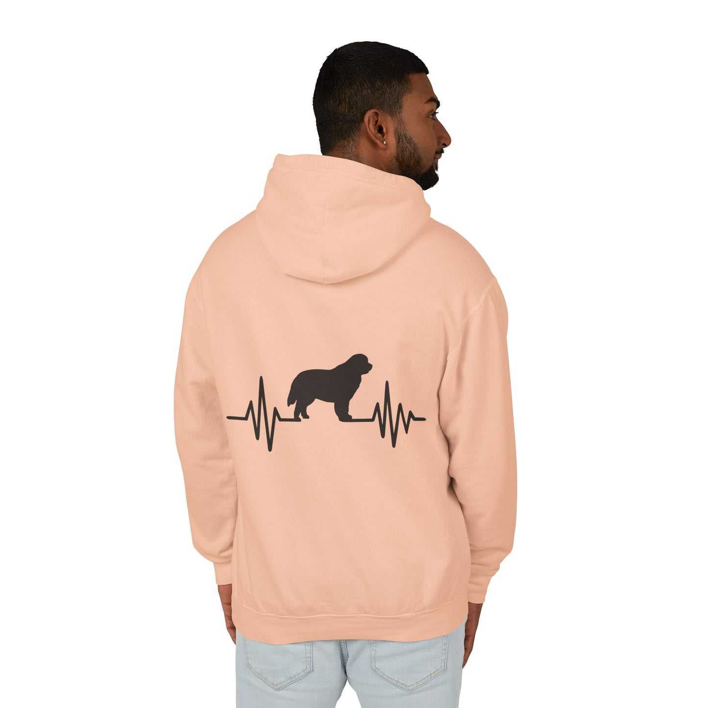 My Heart Beats For Newfies Unisex Lightweight Hoodie
