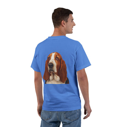 Basset Head Men's Short-Sleeve Crewneck Tee