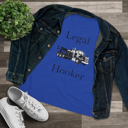 Legal H**ker Heavy Tow Truck Women's Short Sleeve Crewneck Tee