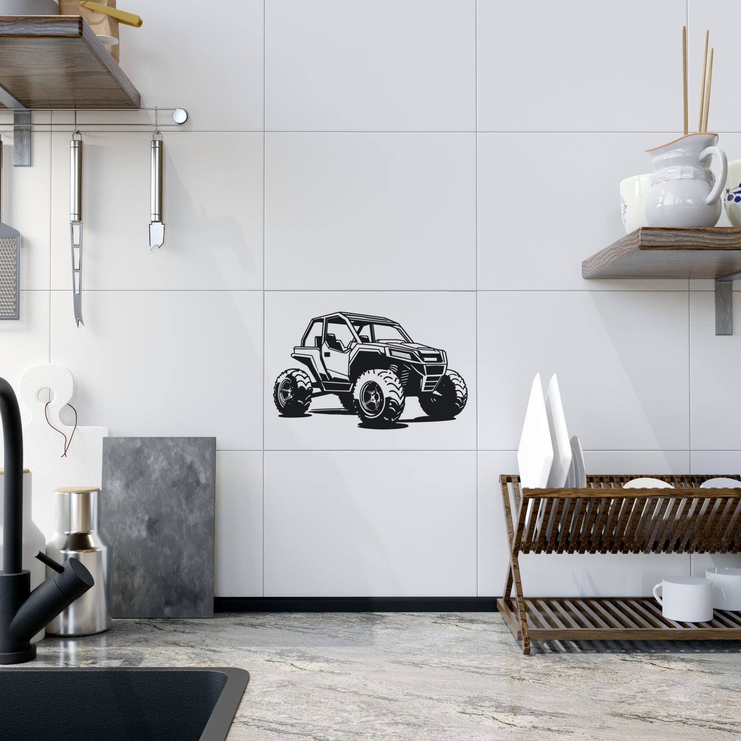 Off The Beaten Path Side By Side Ceramic Photo Tile