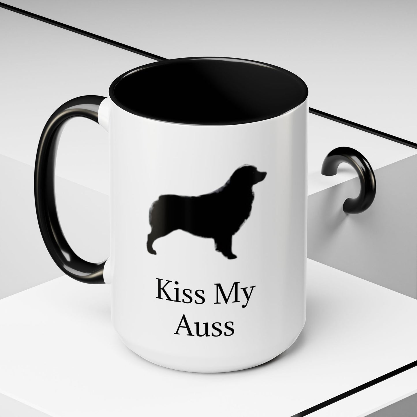 Kiss My Auss 2-Tone Coffee Mug