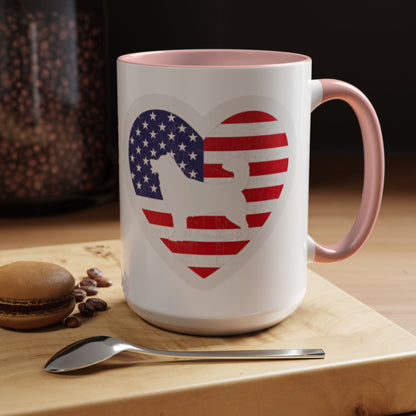 Malamute Flag 2-Tone Coffee Mug