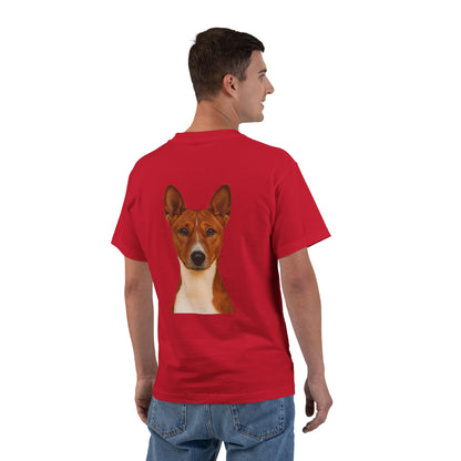 Basenji Head Men's Short-Sleeve Crewneck Tee