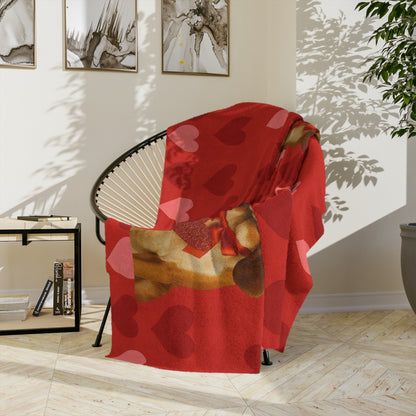 Cupid's Companion Basset Velveteen Microfiber Blanket