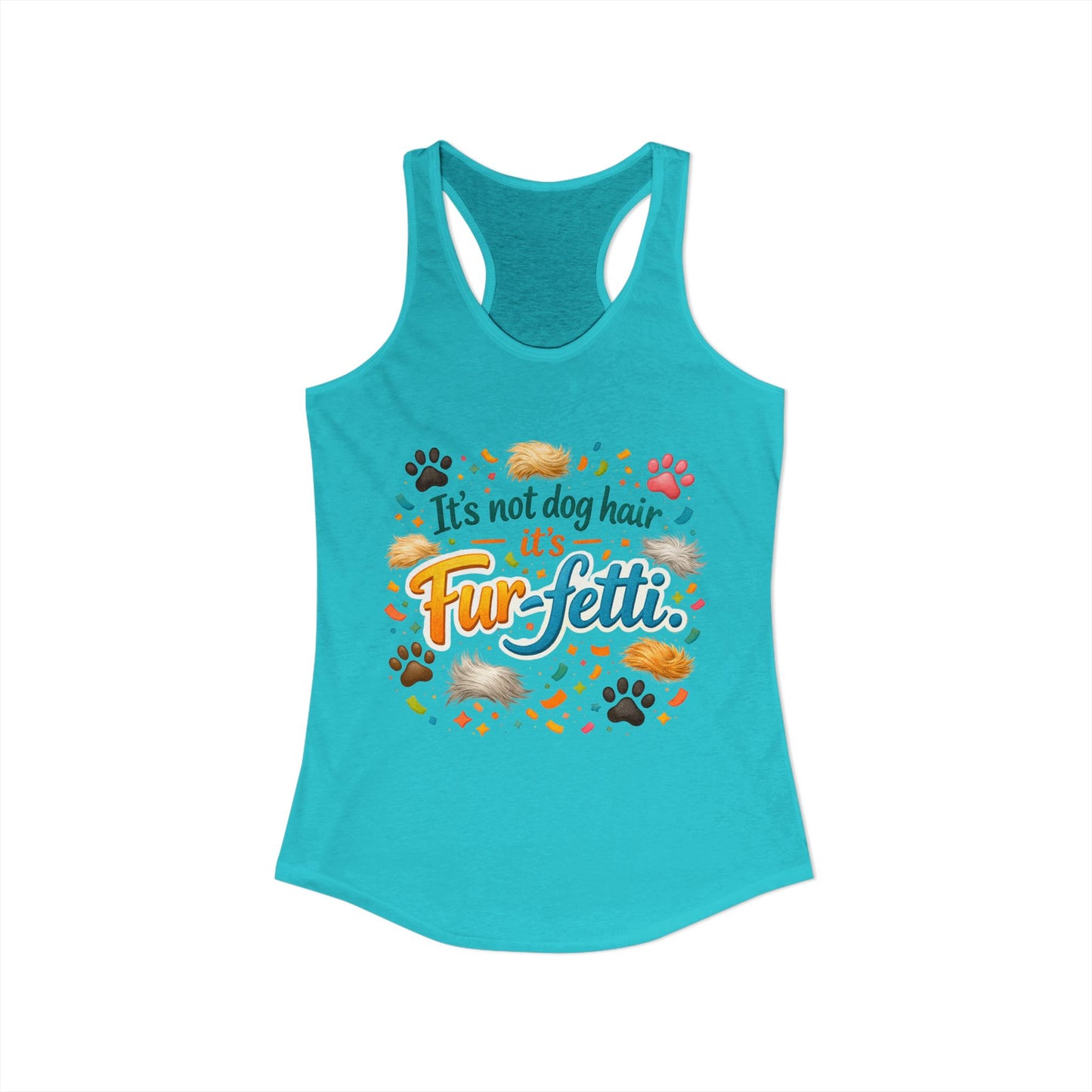 Fur-Fetti Dog Women's Racerback Tank