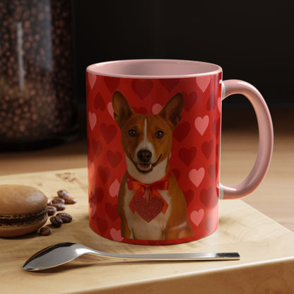 Cupid's Companion Basenji 2-Tone Coffee Mug