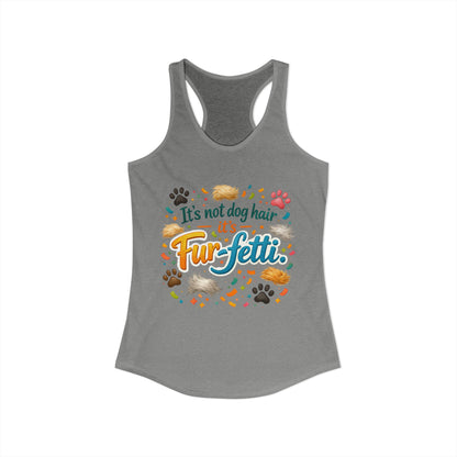 Fur-Fetti Dog Women's Racerback Tank