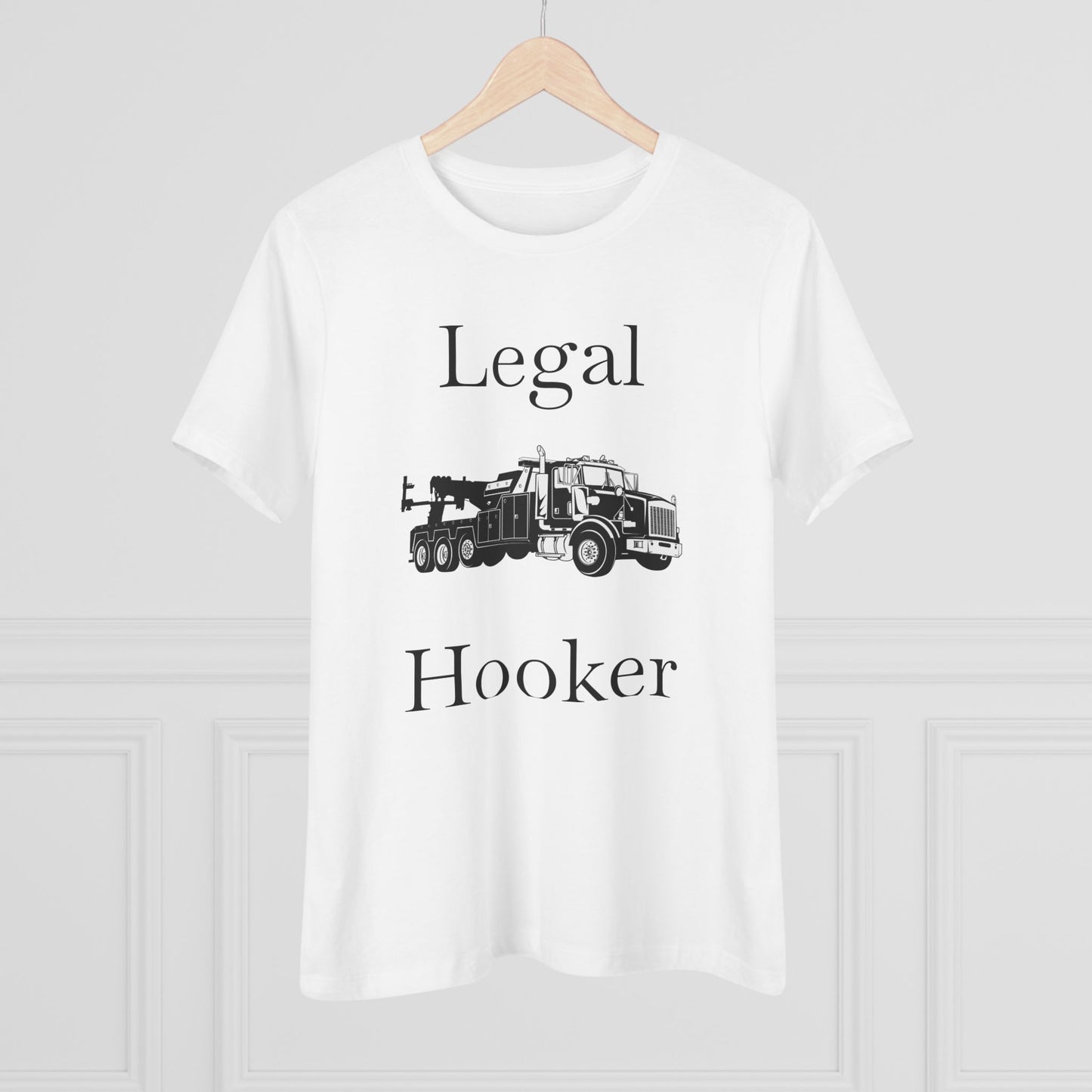 Legal H**ker Heavy Tow Truck Women's Short Sleeve Crewneck Tee