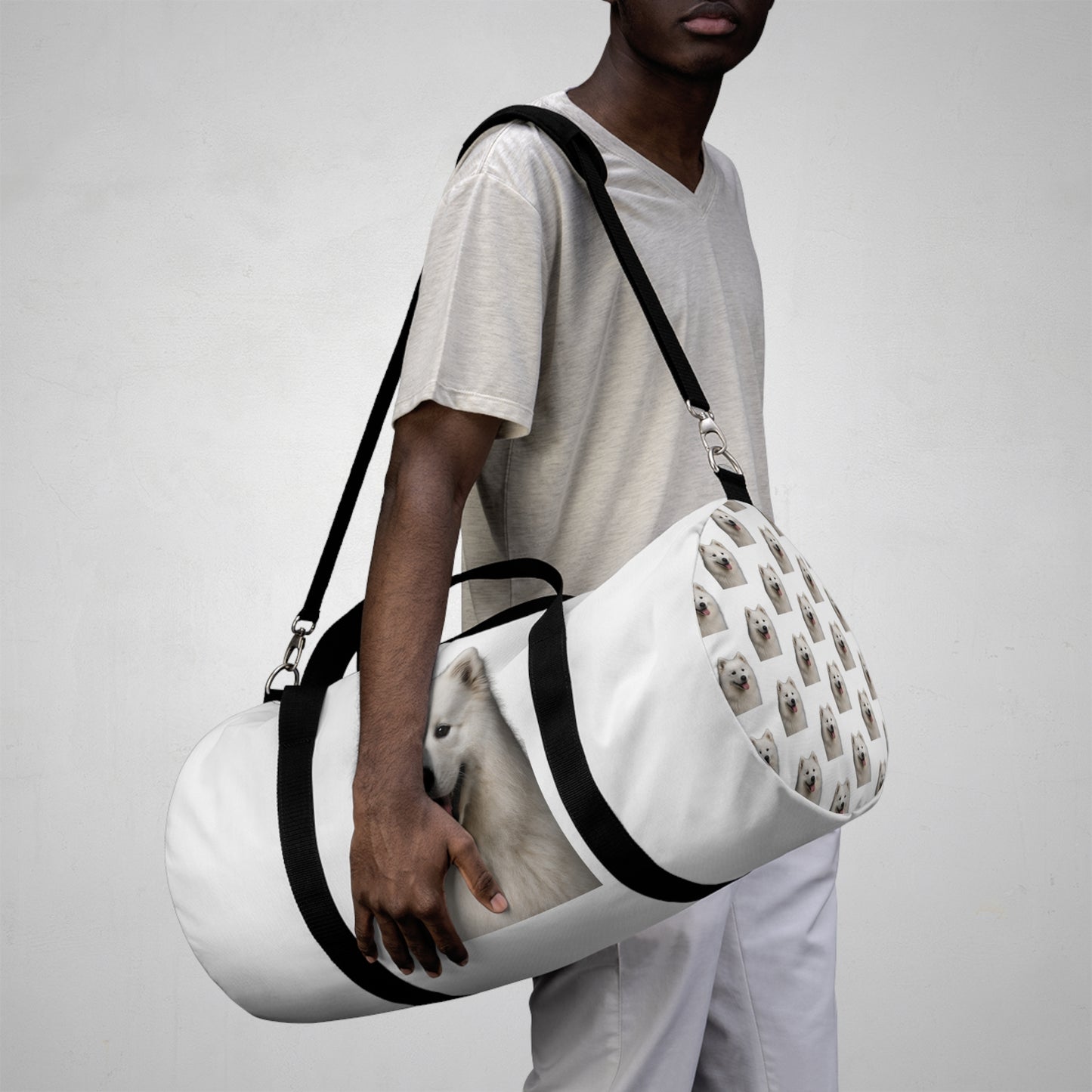 Samoyed Head Duffel Bag