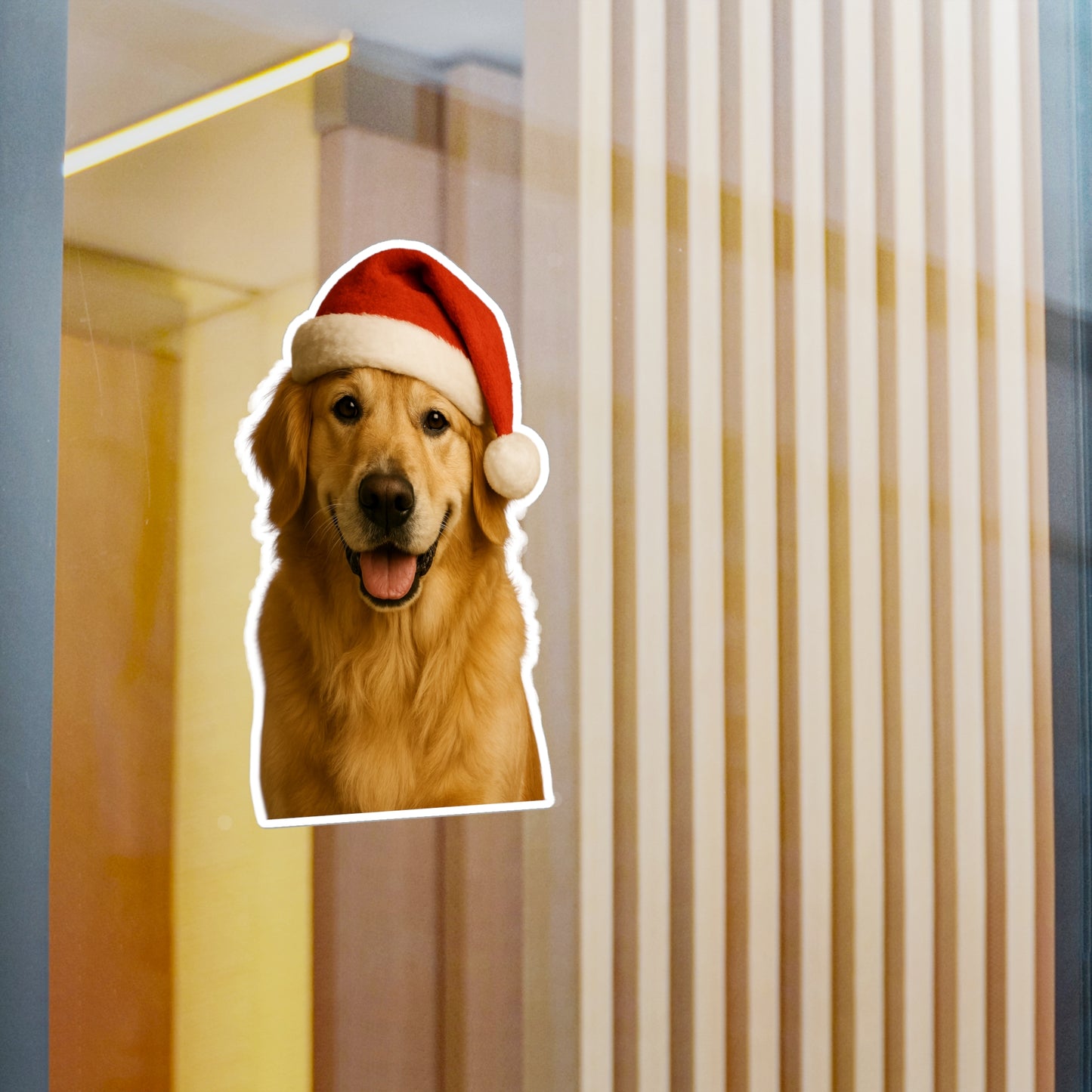 Santa Paws Golden Vinyl Decal