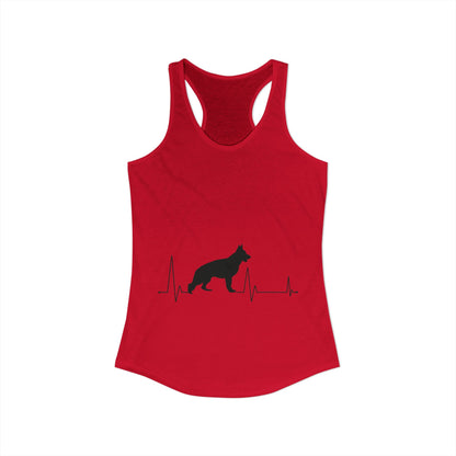 My Heart Beats For German Shepherds Women's Racerback Tank