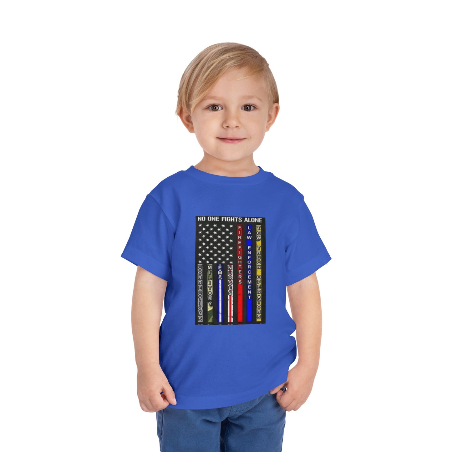 No One Fights Alone Toddler Unisex Short Sleeve Crewneck Tee