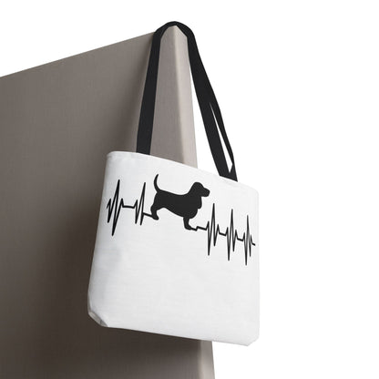 My Heart Beats For Basset Hounds Tote Bag