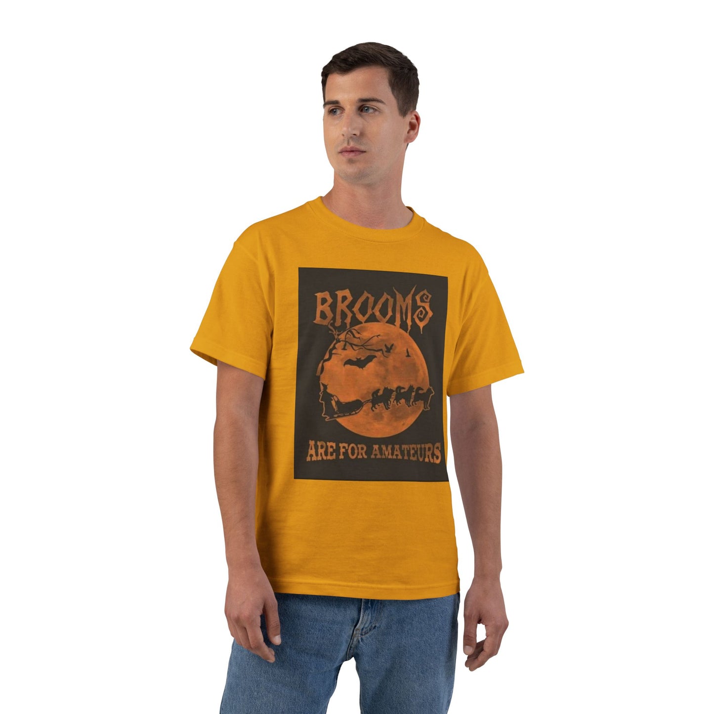 Brooms Are For Amateurs Men's Short-Sleeve Crewneck Tee
