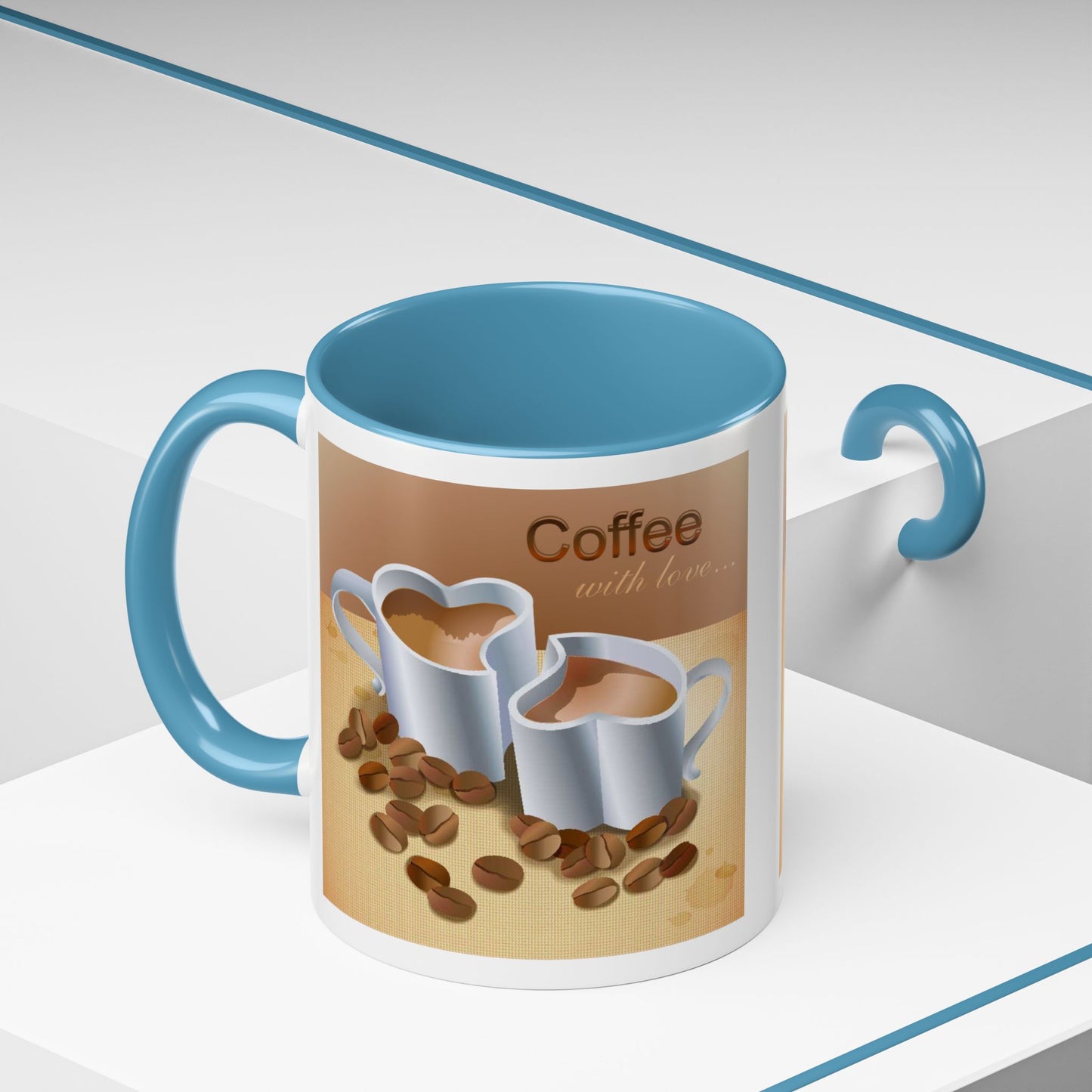 Coffee With Love 2-Tone Coffee Mug