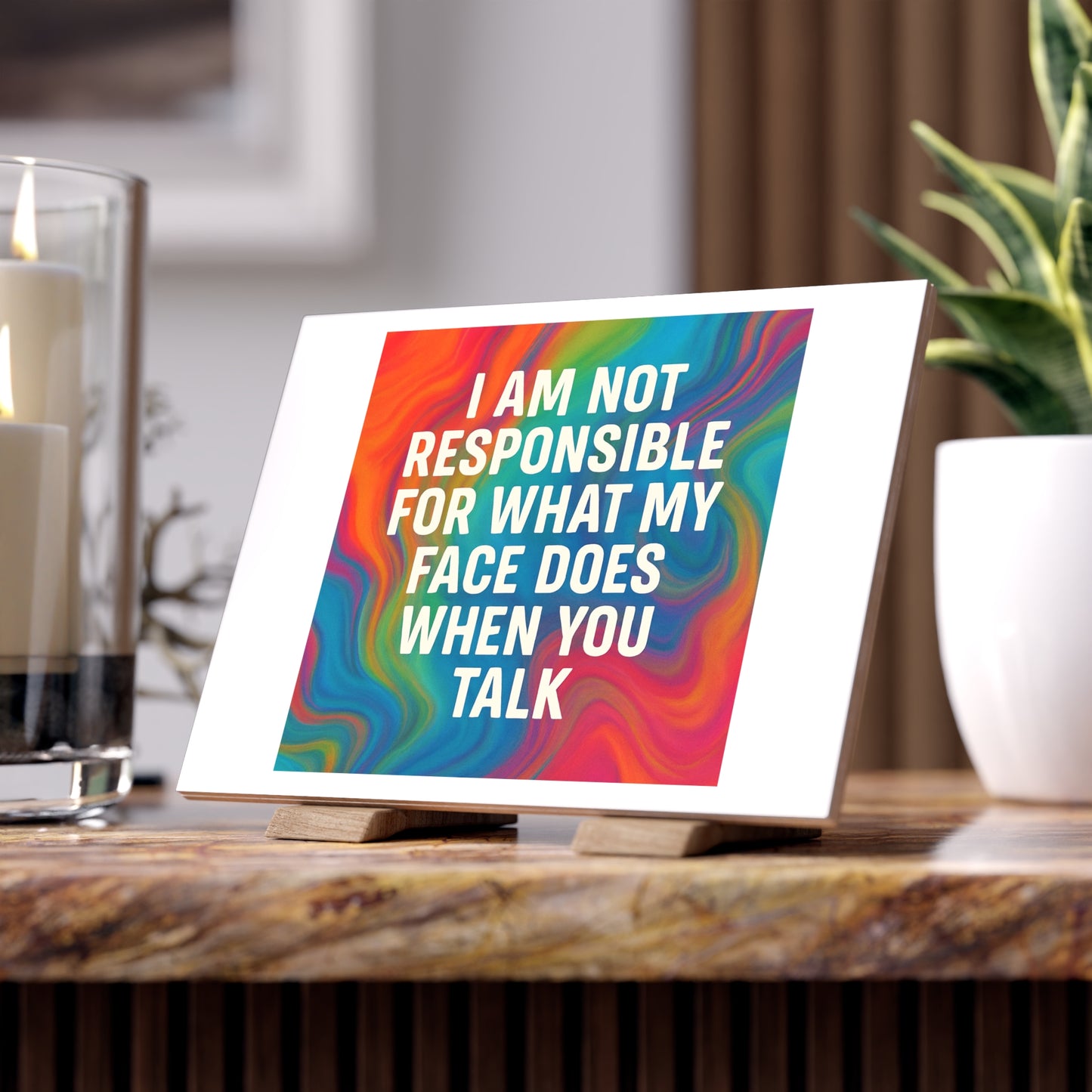 When You Talk Ceramic Photo Tile