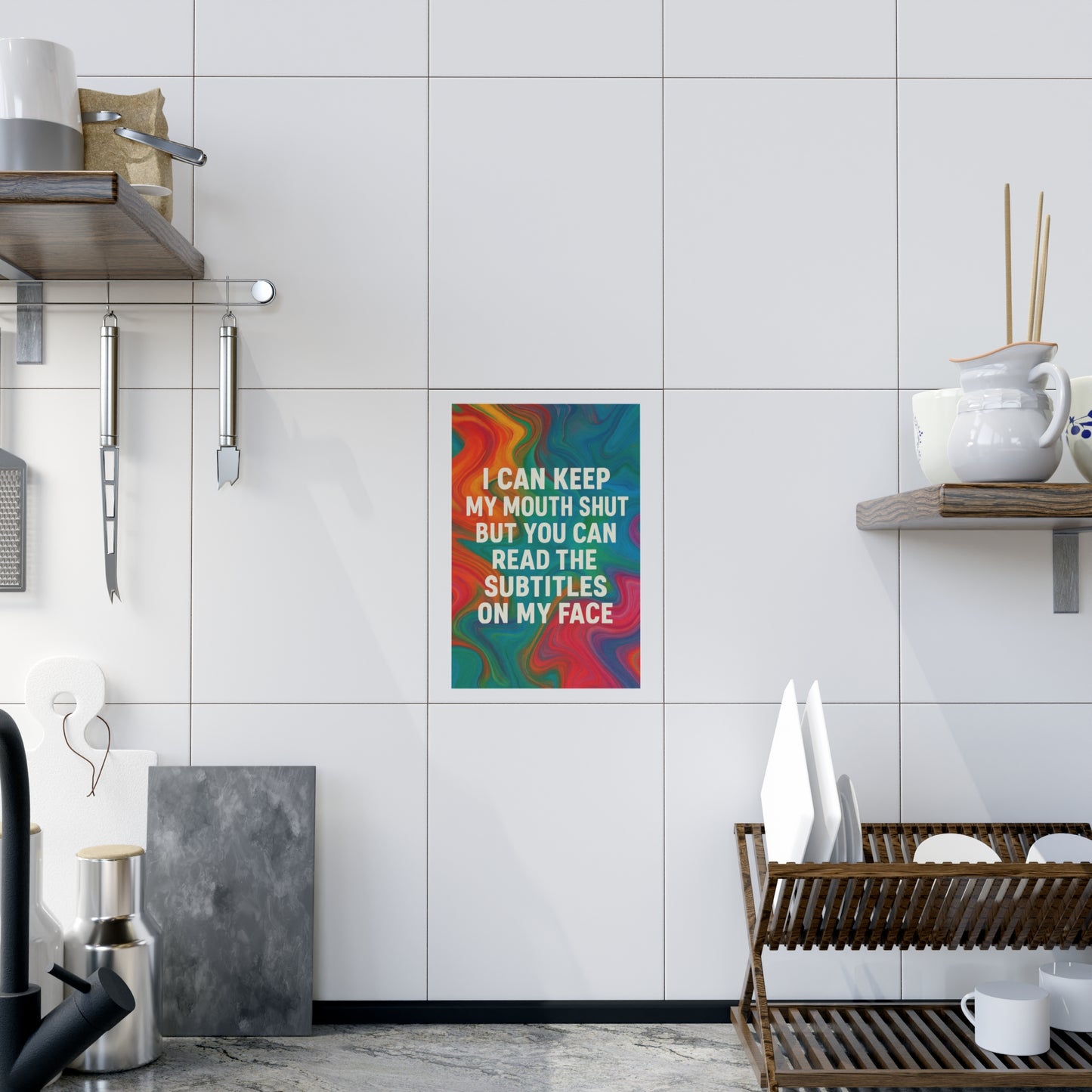 Subtitles Ceramic Photo Tile