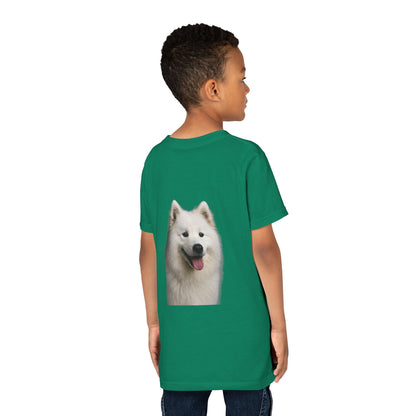Samoyed Head Youth Unisex Short Sleeve Crewneck Tee