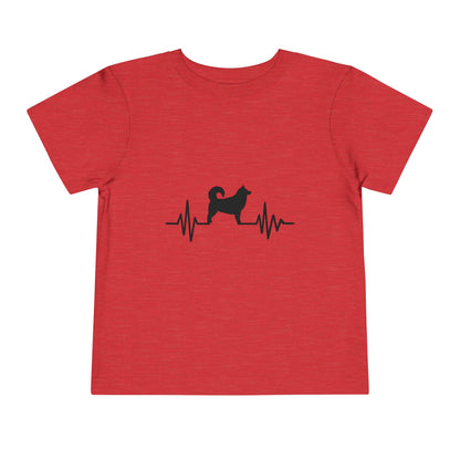 My Heart Beats For Malamutes Toddler Unisex Short Sleeve Crewneck Tee