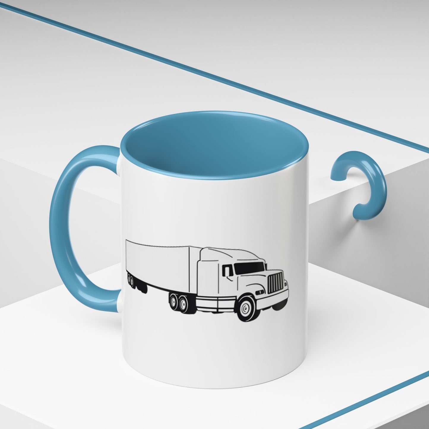 Semi Truck 2-Tone Coffee Mug