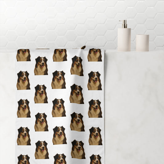 Aussie Head Mink-Cotton  Beach Towel