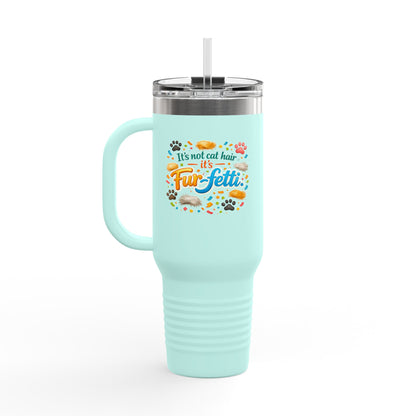 Fur-Fetti Cat Insulated Travel Mug