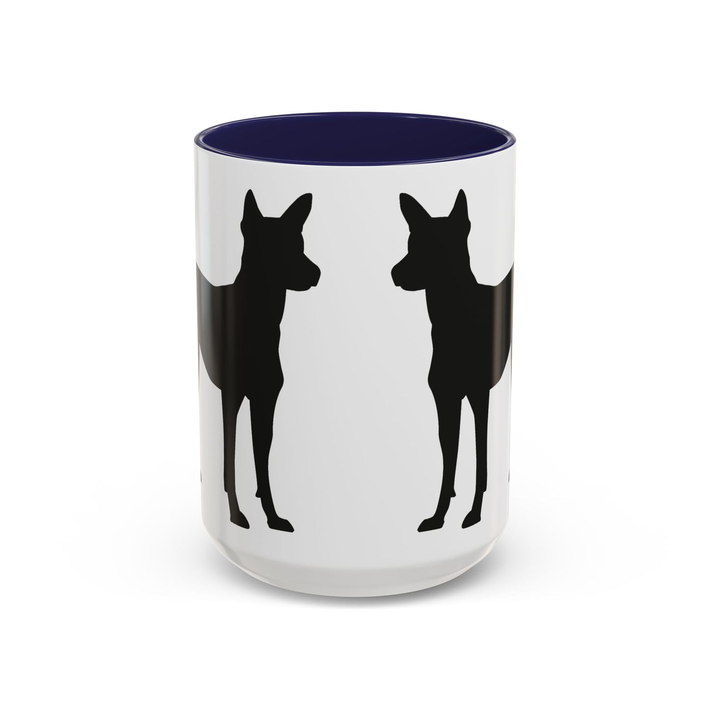 Basenji Silhouette 2-Tone Coffee Mug
