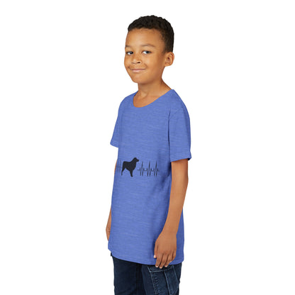 My Heart Beats For Aussies Youth Unisex Short Sleeve Crewneck Tee