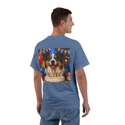 Birthday Buddy Aussie Men's Short-Sleeve Crewneck Tee