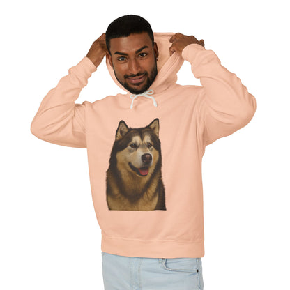 Malamute Head Unisex Lightweight Hoodie