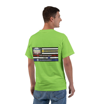 Slow Down Move Over Flag Men's Short-Sleeve Crewneck Tee