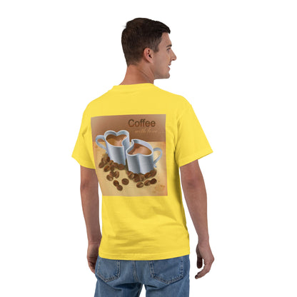 Coffee With Love Men's Short-Sleeve Crewneck Tee