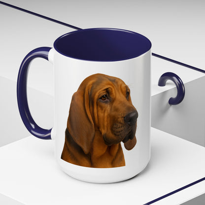 Bloodhound Head 2-Tone Coffee Mug